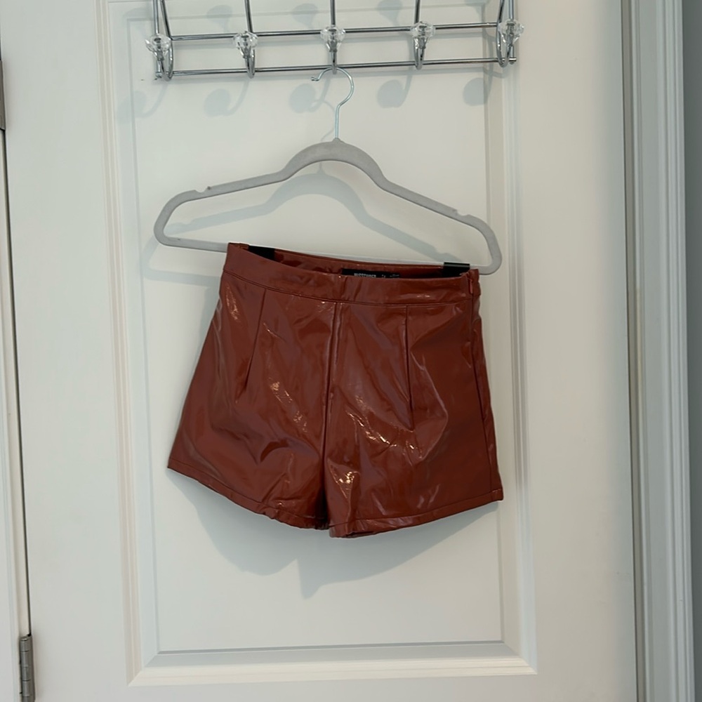 Rust Latex Shorts